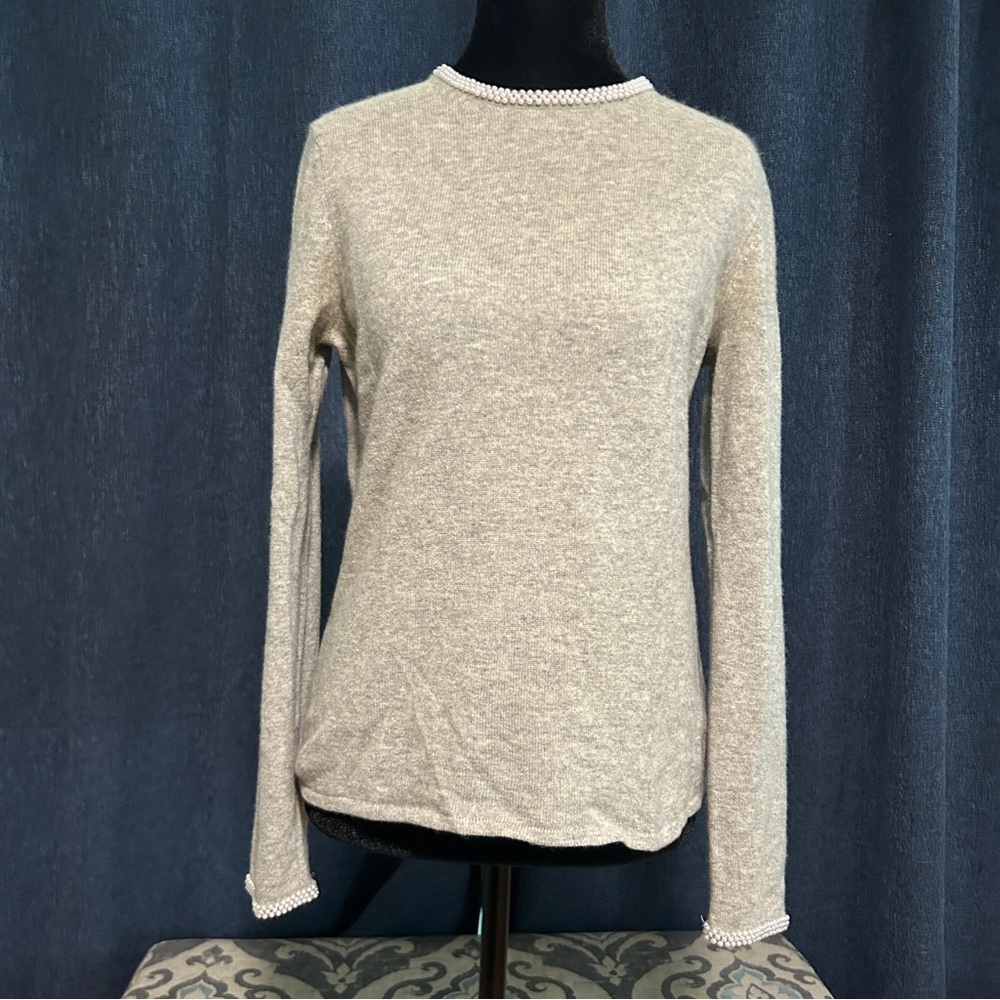 Charter Club Light Gray Long Sleeve Top